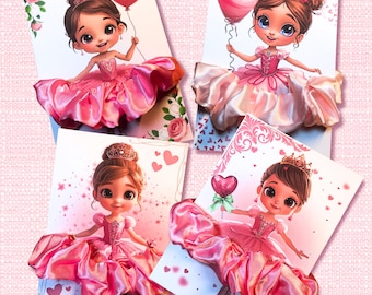 Printable Ballet Scrunchie Holder | Ballerina Valentine Card | Dance Party Favor | Scrunchie Tag for Girls | Birthday Gift