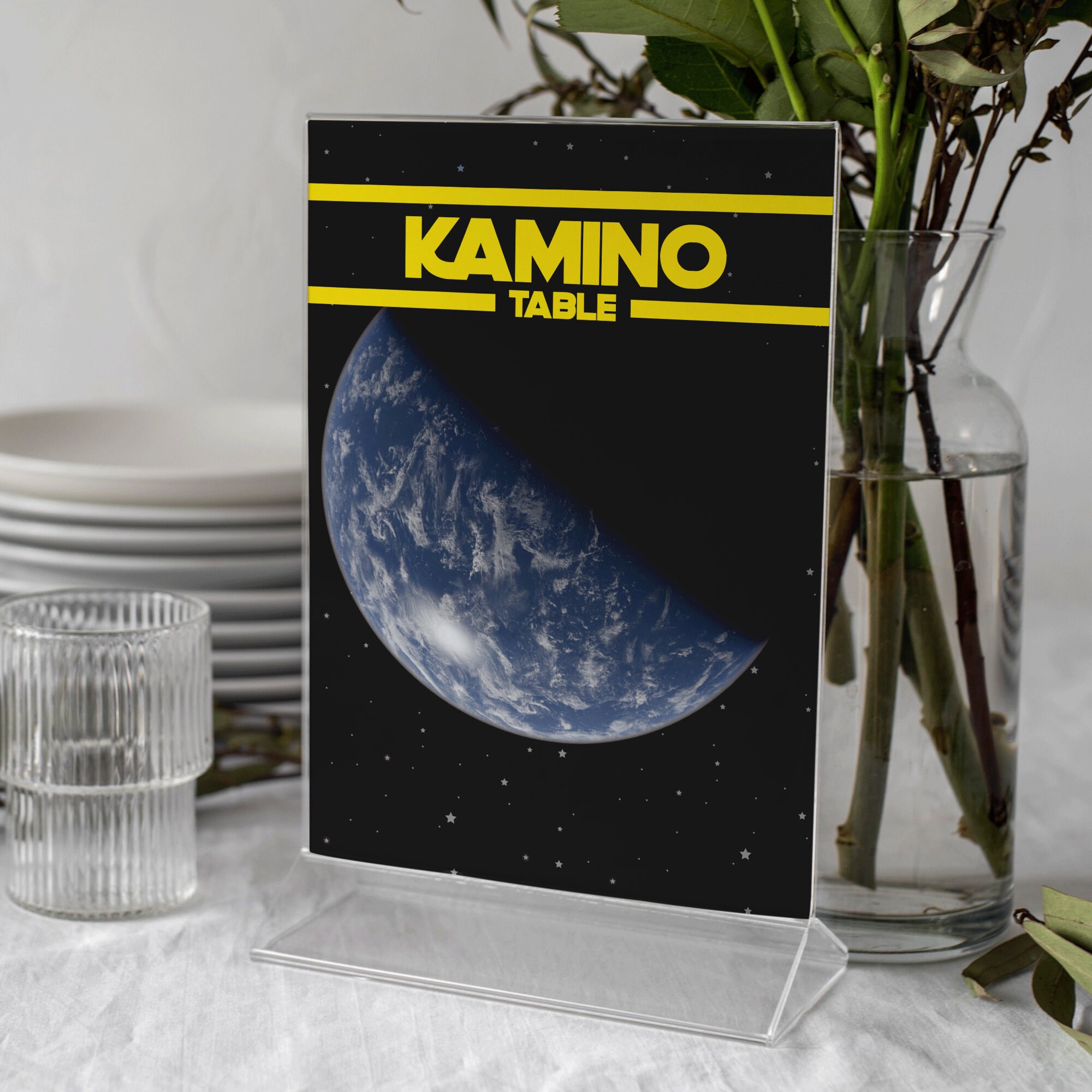 Star Wars Kamino Wedding Table Number / Name Cards Download, Instant