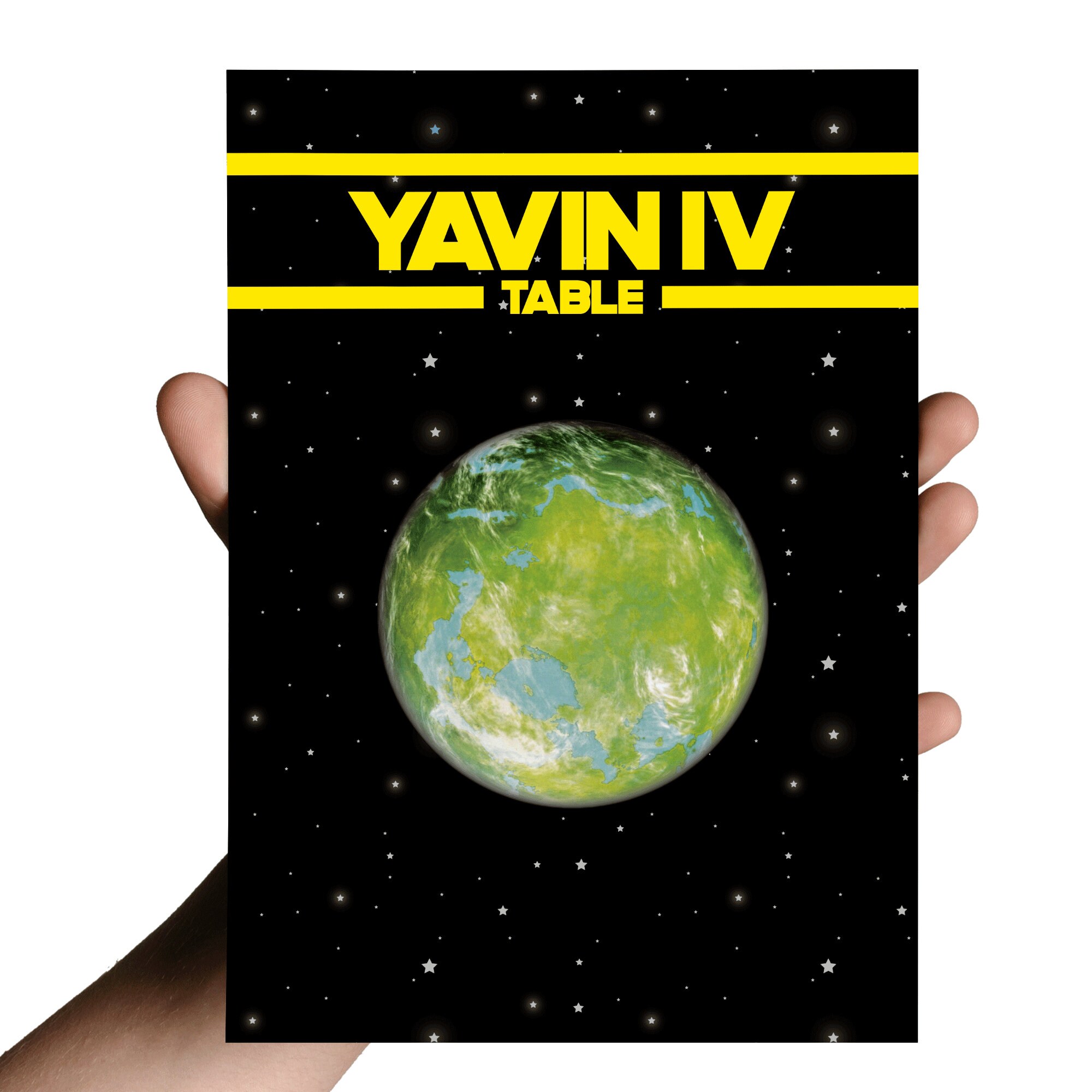 Star Wars Yavin IV Wedding Table Number / Name Cards Download, Instant