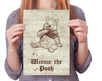 Fairytale Wedding Table Numbers | Winnie the Pooh (Instant Download)