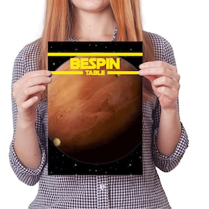 Star Wars Bespin Wedding Table Number / Name Cards Descargar, Instant Digital Seating Card Wedding Stationery