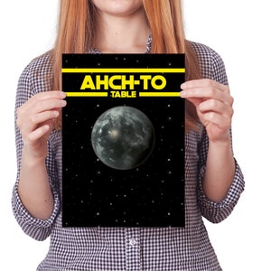 Star Wars Ahch-To Wedding Table Number / Name Cards Descargar, Instant Digital Seating Card