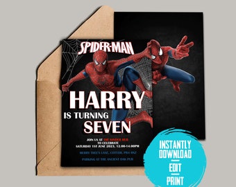 Spider-Man Birthday Invitation Template: Digital Evite (Printable)
