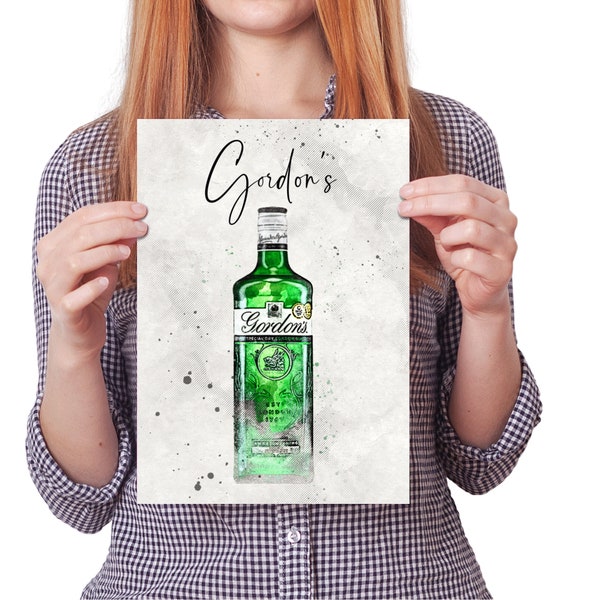 Gin Table Plan, Gin Bottle Wedding Table Numbers, Gin Wedding Table Decor, Illustrated Table Plan, Digital Download, Gordon's Gin