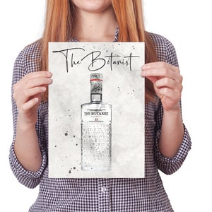 Gin Table Plan, Gin Bottle Wedding Table Numbers, Gin Wedding Table Decor, Piano tavolo illustrato, Download digitale, The Botanist Gin