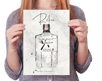 Gin Bottle Table Number Cards, Illustrated Wedding Decor (Digital Download)