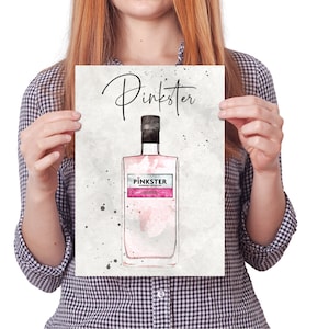 Gin tafelplan, Gin fles bruiloft tafelnummers, Gin bruiloft tafel decor, geïllustreerd tafelplan, digitale download, Pinkster Gin