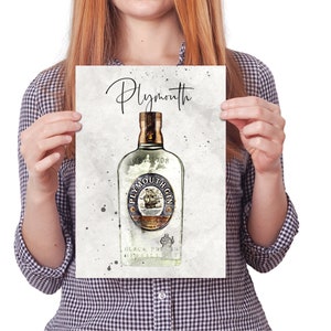 Gin tafelplan, Gin fles bruiloft tafelnummers, Gin bruiloft tafel decor, geïllustreerd tafelplan, digitale download, Plymouth Gin