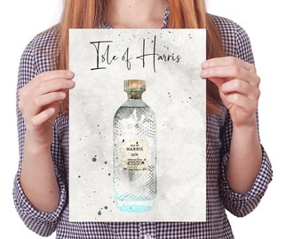 Gin Bottle Wedding Table Numbers, Illustrated Table Plan (Digital Download)