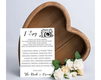 I Spy Wedding Game Printable | Photo Scavenger Hunt (Instant Download)
