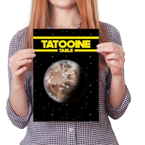 Star Wars Tatooine Wedding Table Number / Name Cards Descargar, Instant Digital Seating Card Wedding Stationery