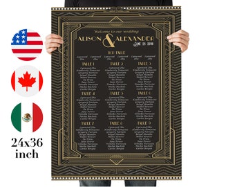 Great Gatsby Wedding Seating Poster Find a Seat Anywhere Great Gatsby Wedding Seating Poster Find a Seat Anywhere