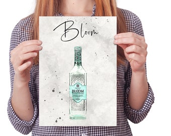 Bloom Gin Wedding Table Numbers, Illustrated Table Plan (Digital Download)