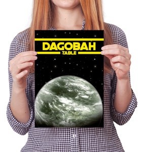 Star Wars Dagobah Wedding Table Number / Name Cards Descargar, Instant Digital Seating Card Wedding Stationery