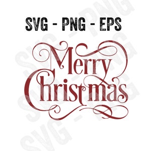 Marry Kerstmis Kalligrafie SVG, Merry Christm SVG, Xmas Teken, Mok Ontwerp, Prints, Instant Download, Cricut, Png