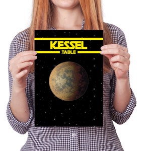 Star Wars Kessel Wedding Table Number / Name Cards Descargar, Instant Digital Seating Card Wedding Stationery