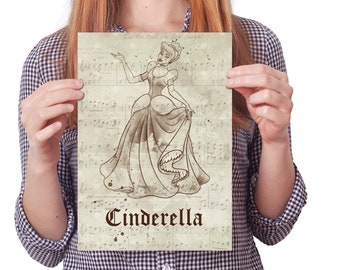 Fairytale Wedding Table Number | Cinderella Art (Instant Download)