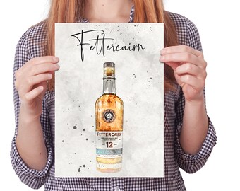 Whisky Bottle Table Numbers, Scotch Wedding Decor (Digital Download)