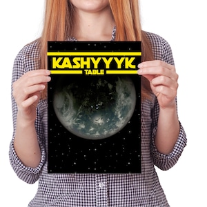Star Wars Kashyyyk Wedding Table Number / Name Cards Download, Instant Digital Seating Card Wedding Stationery