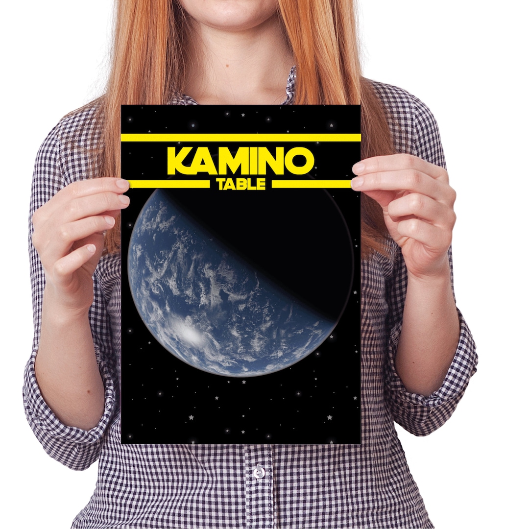 Star Wars Kamino Wedding Table Number / Name Cards Download, Instant