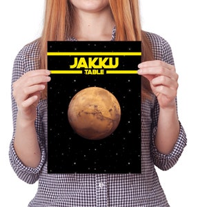 Star Wars Jakku Wedding Table Number / Name Cards Descargar, Instant Digital Seating Card Wedding Stationery