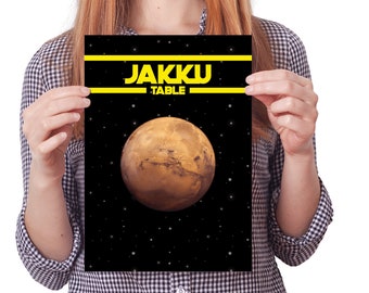 Star Wars Jakku Wedding Table Number / Name Cards Download, Instant Digital Seating Card Wedding Stationery