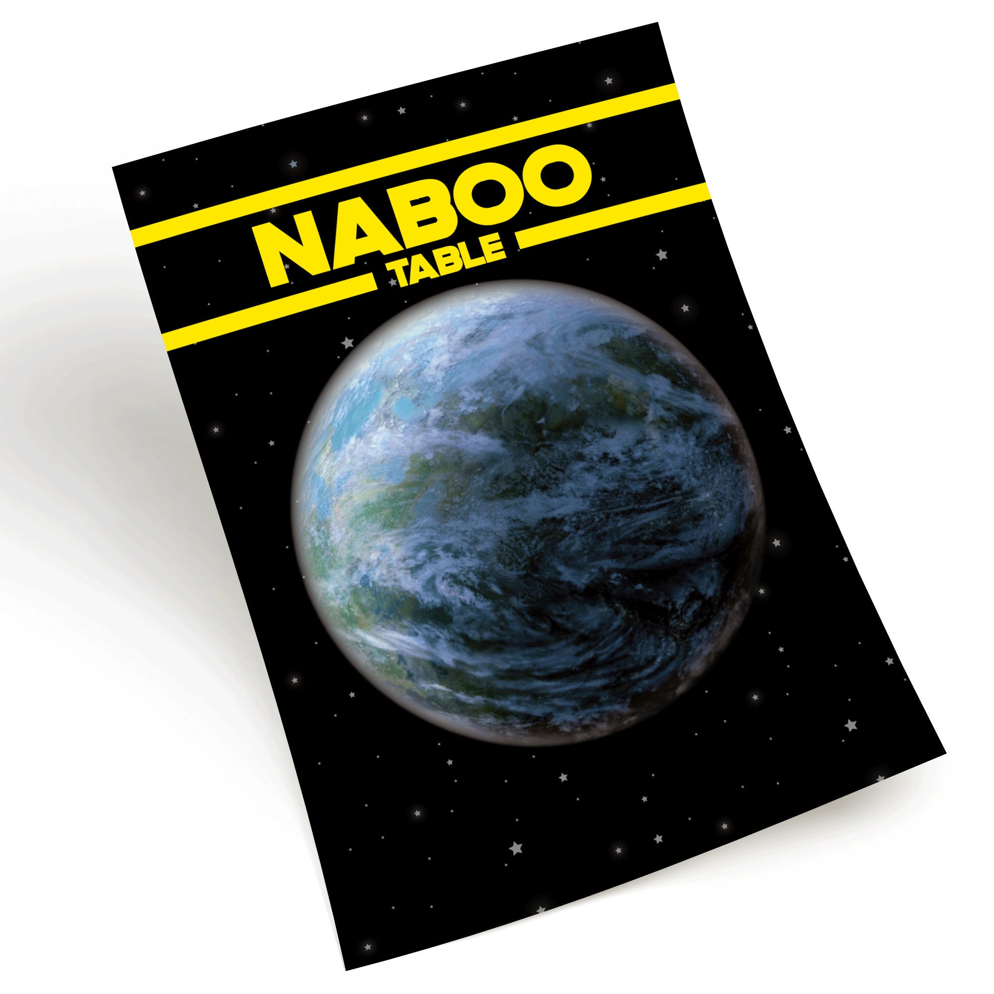 Star Wars Naboo Wedding Table Number / Name Cards Download, Instant Digital Seating Card Wedding