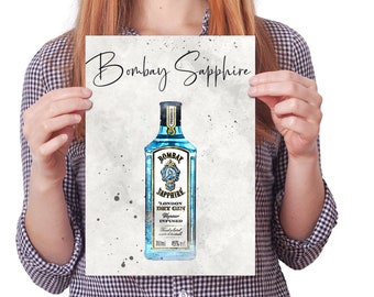 Gin Table Numbers, Illustrated Wedding Table Decor (Digital Download)