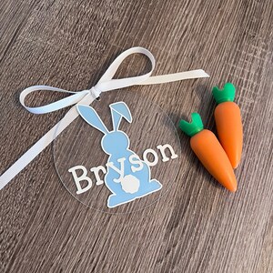 Easter Basket Tags - Easter Name Tags - Basket Tags - Bunny Name Tag - Personalized Easter Tag - Acrylic Easter Tag - Custom Basket Tag
