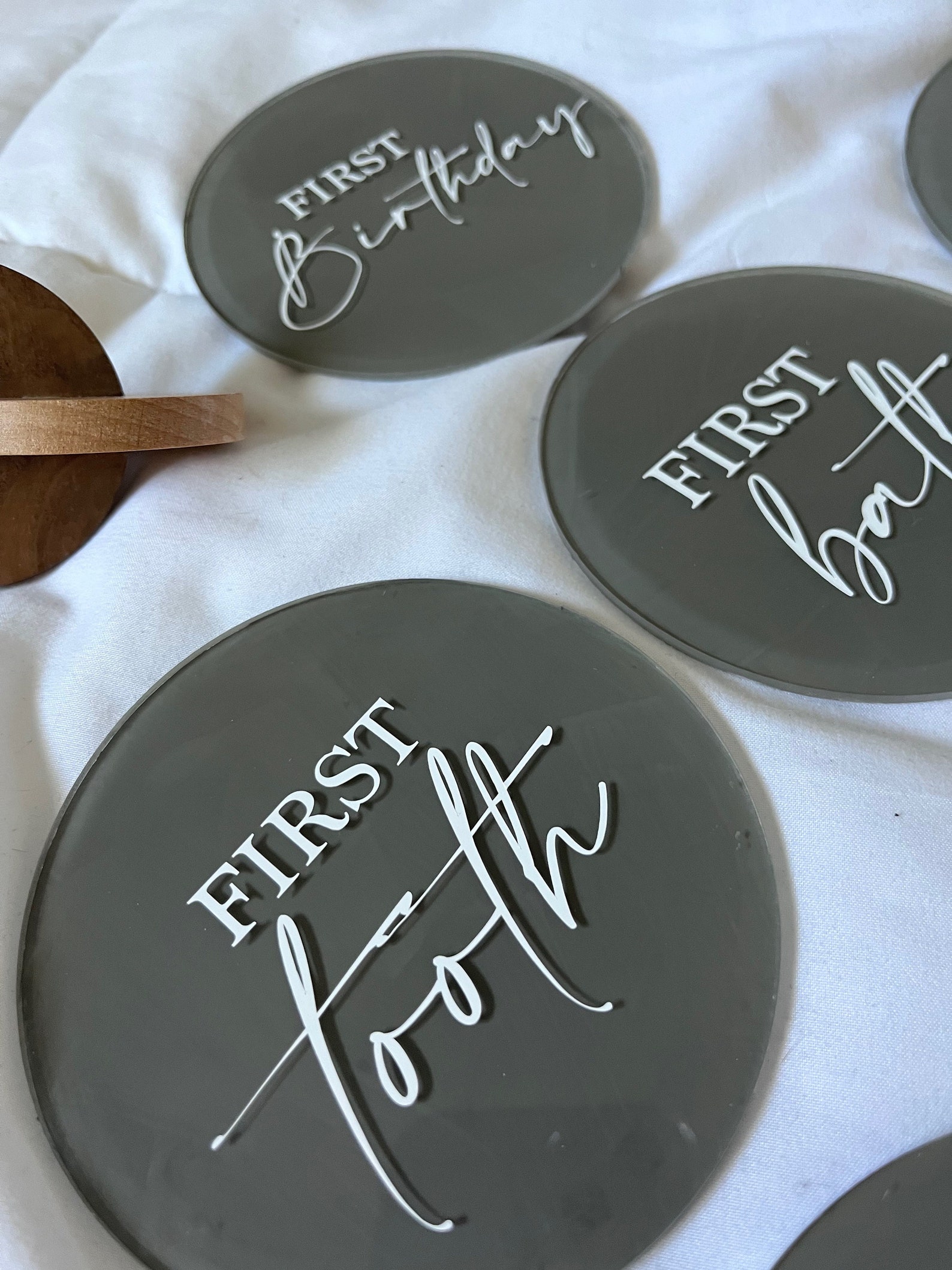 Acrylic Skill Milestone Marker Set - Milestone Discs - Newborn Baby ...