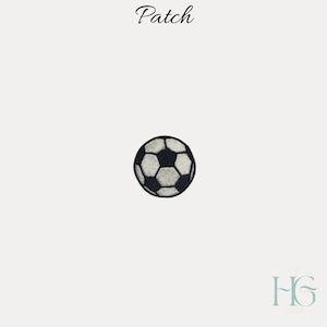 Parche termoadhesivo bordado de balón de fútbol / Decoración para ropa y mochilas de fútbol / Parche deportivo de Hugli