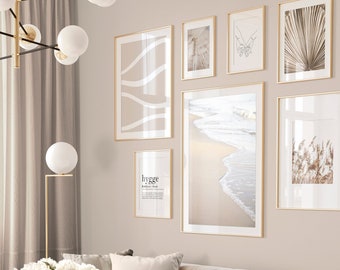 Neutral Gallery Wall Set, Boho Prints, Beige Wall Art, Nature Prints, Digital Download, Beach Print, Pampas Grass, Boho Printable wall Art
