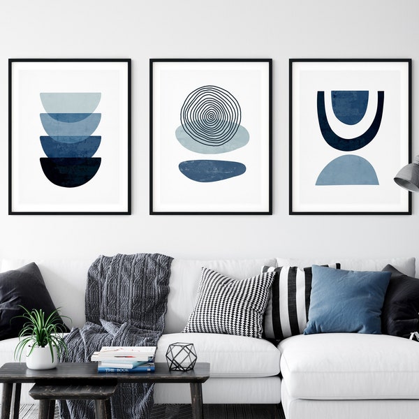 Light Blue Wall Art Etsy