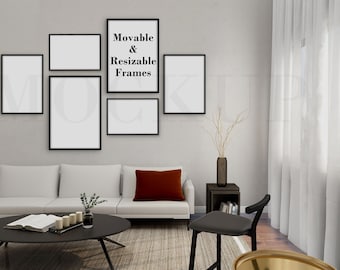 Gallery Wall Mockup, Frame Mock up, Wall art mockup, Print Mock up, Frame Mockup, Mock up Frame, Modern Frame Mockup Posters Frame Mock ups