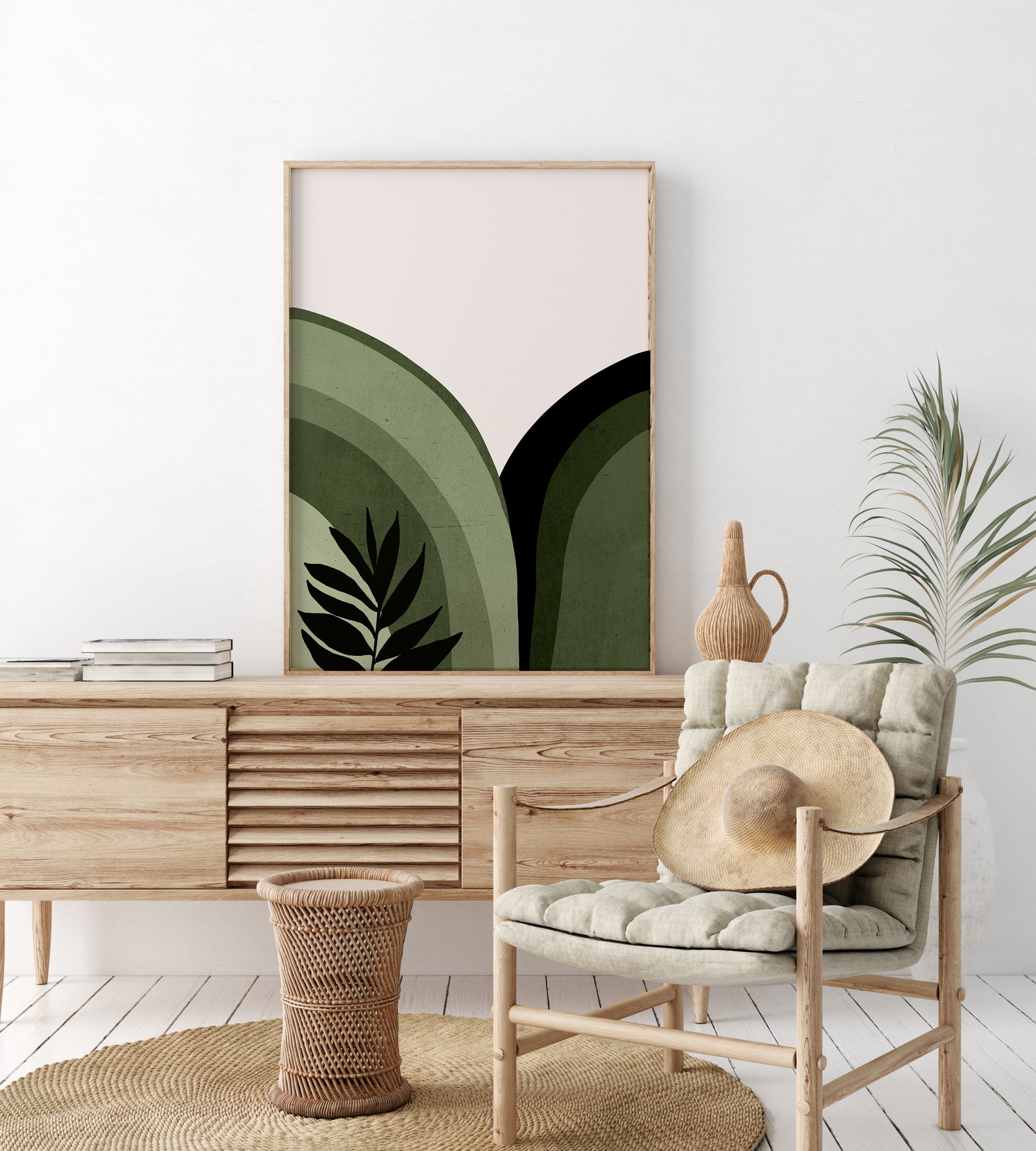 Dark Green Wall Art Boho Prints Printable Wall Art Green - Etsy
