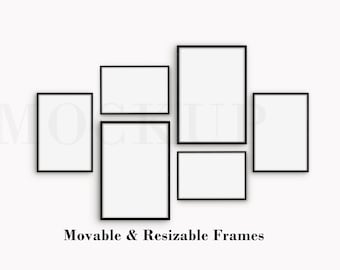 Gallery Wall Mockup, Frame Mockup, Wall Art Mockup Frame, Black Frame Mockup, Modern Frame Mock up, Poster Mockup, Print mock up, 8x10 frame