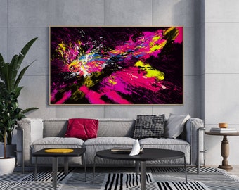 Colorful Abstract Painting, Modern Wall Art Digital Download, Abstract Art, Colorful Wall Art, Extra Large Wall Art, Bedroom Wall Art