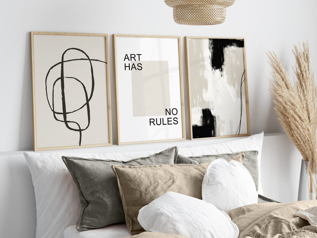 Wabi Sabi Wall Art, Beige Wall Art Set of 3, Downloadable Art Prints ...