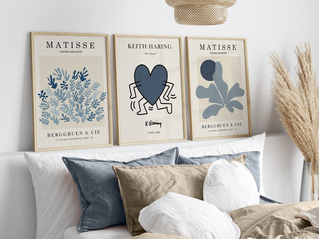 Blue Wall Art, Matisse Prints, Printable, Blue Prints Wall Art, Keith