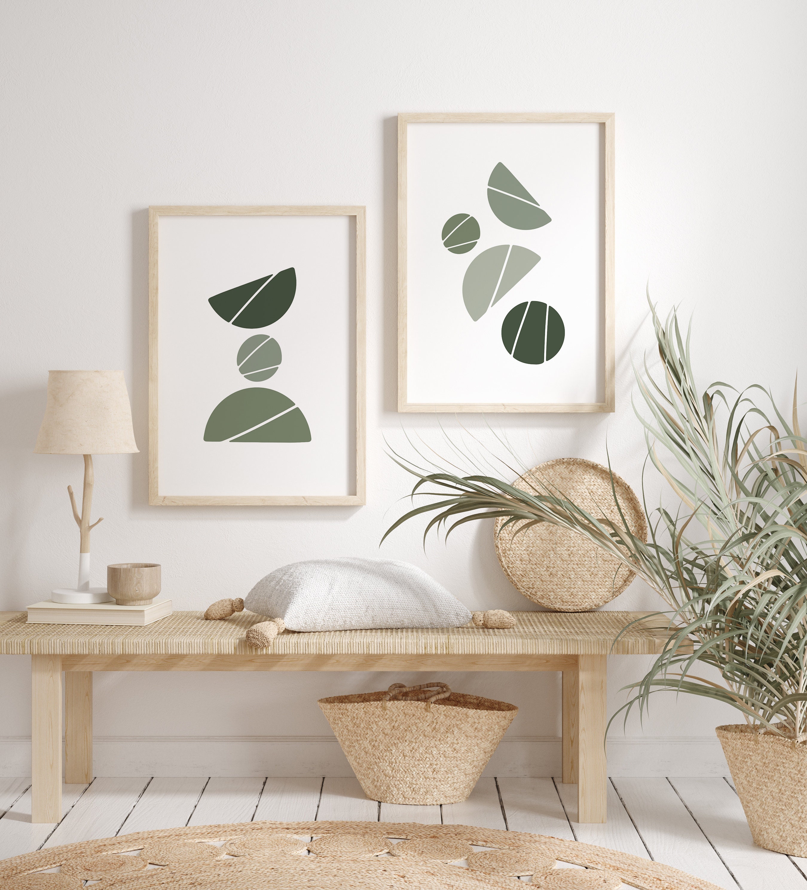 Sage Green Wall Art Set of 3 Prints Digital Download Gallery - Etsy