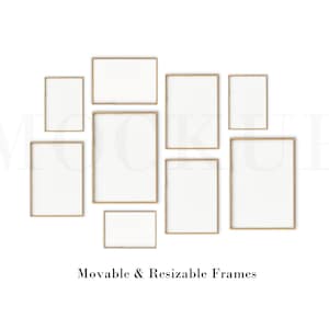 Gallery Wall Template, Boho Mockup, Frame Mockup, Gallery Wall Mockup, Vintage Frame Mockup, Wall Art Listing Mockup Frame, Poster Mockup