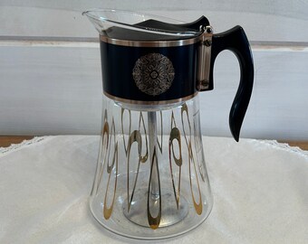 1960s David Douglas Midcentury Modern Coffee Percolator Flame Proof Stovetop Pot, 8 Cup Capacity