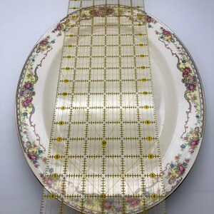 1940s China Platter by Edwin M. Knowles China Co. Pattern 42-3 Multicolor Florals, Scrolls on White image 4