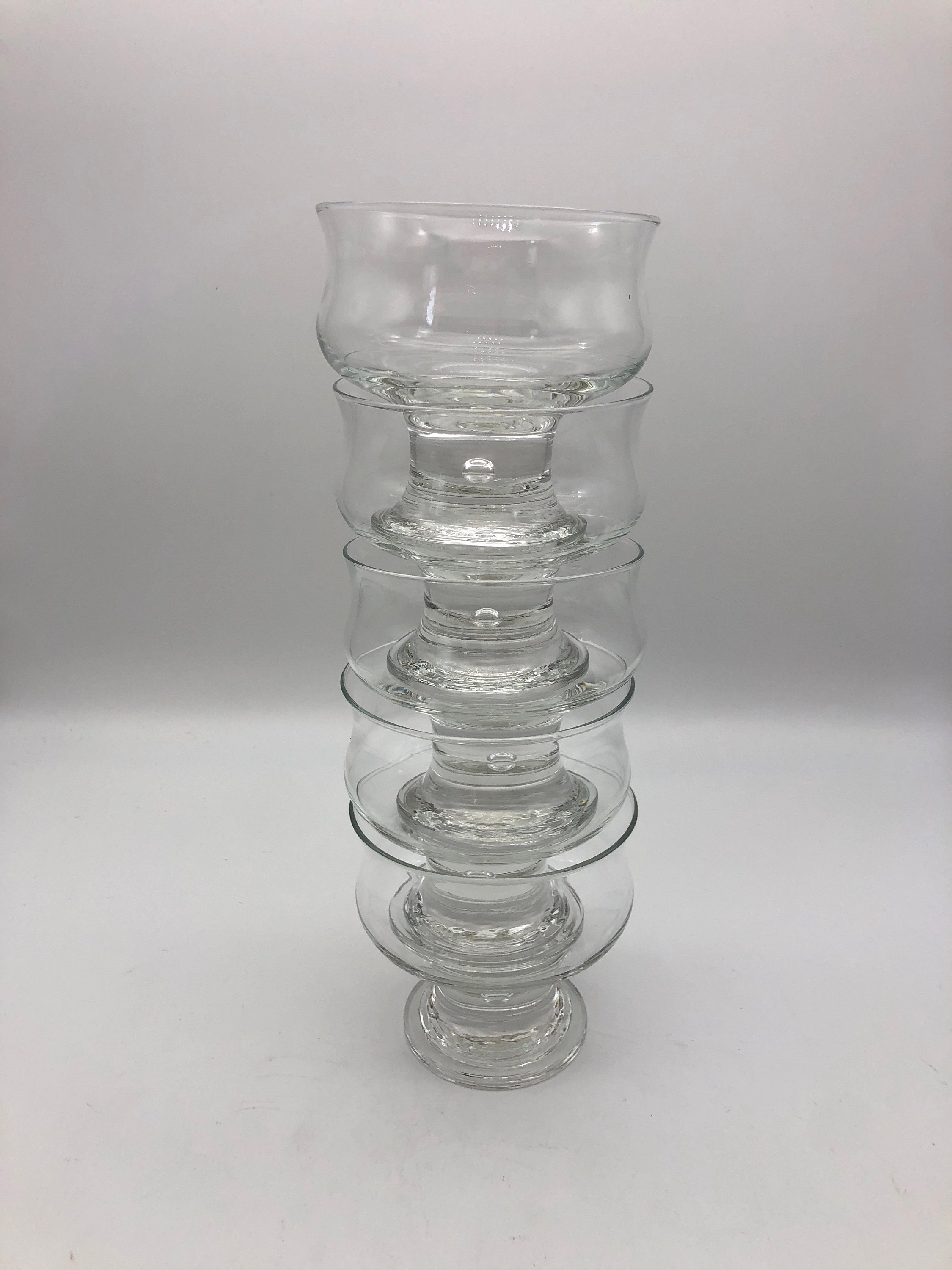 Vintage Controlled Bubble Glass Dessert Coupes by Crown Etsy