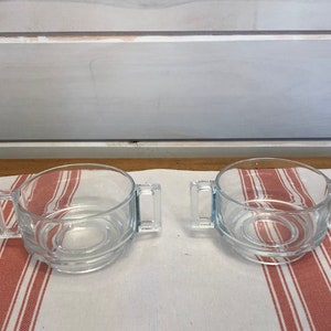 1960s Joe Colombo Arno Italian MCM Glass Soup Bowls Set of Two