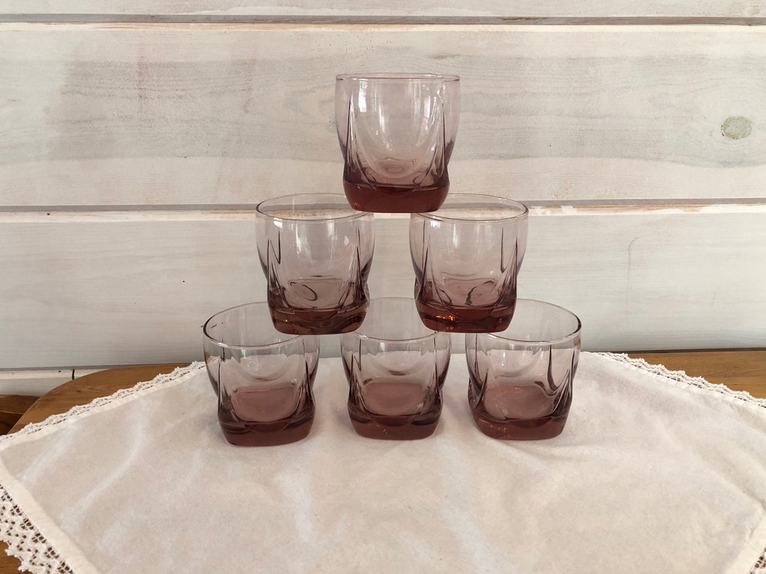 Vintage Libbey Imperial Plum Low Ball Rocks, Old Fashion Glasses Set of ...