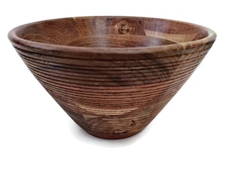 Handmade Mango Wood Bowl | Dark Wood Nut & Snack Server | Livingroom Coffee Table Home Decorations | Storage Container For Wooden Balls