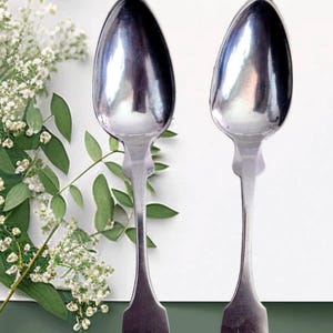 c1816- 1818 Early American 2 Set Whartenby Coin Silver Teaspoons, Philadelphia, Pennsylvania