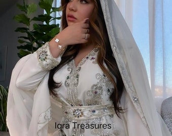 Sale!! Moroccan Dubai kaftan Farasha African Attire Bridesmaid Arabic party wear Wedding kaftan Formal Women Dress Come With Head Scarf Free