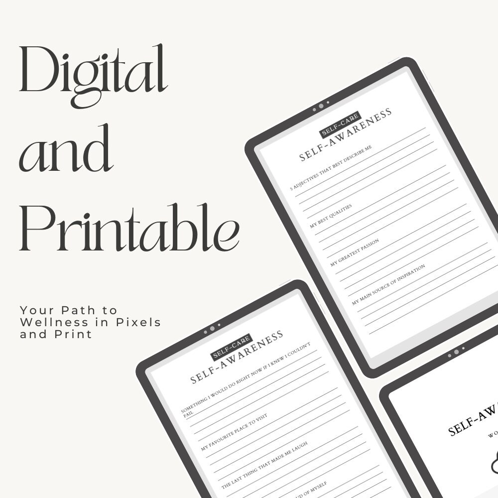 Self-awareness Worksheets: Personal Growth Workbook (digital Download ...